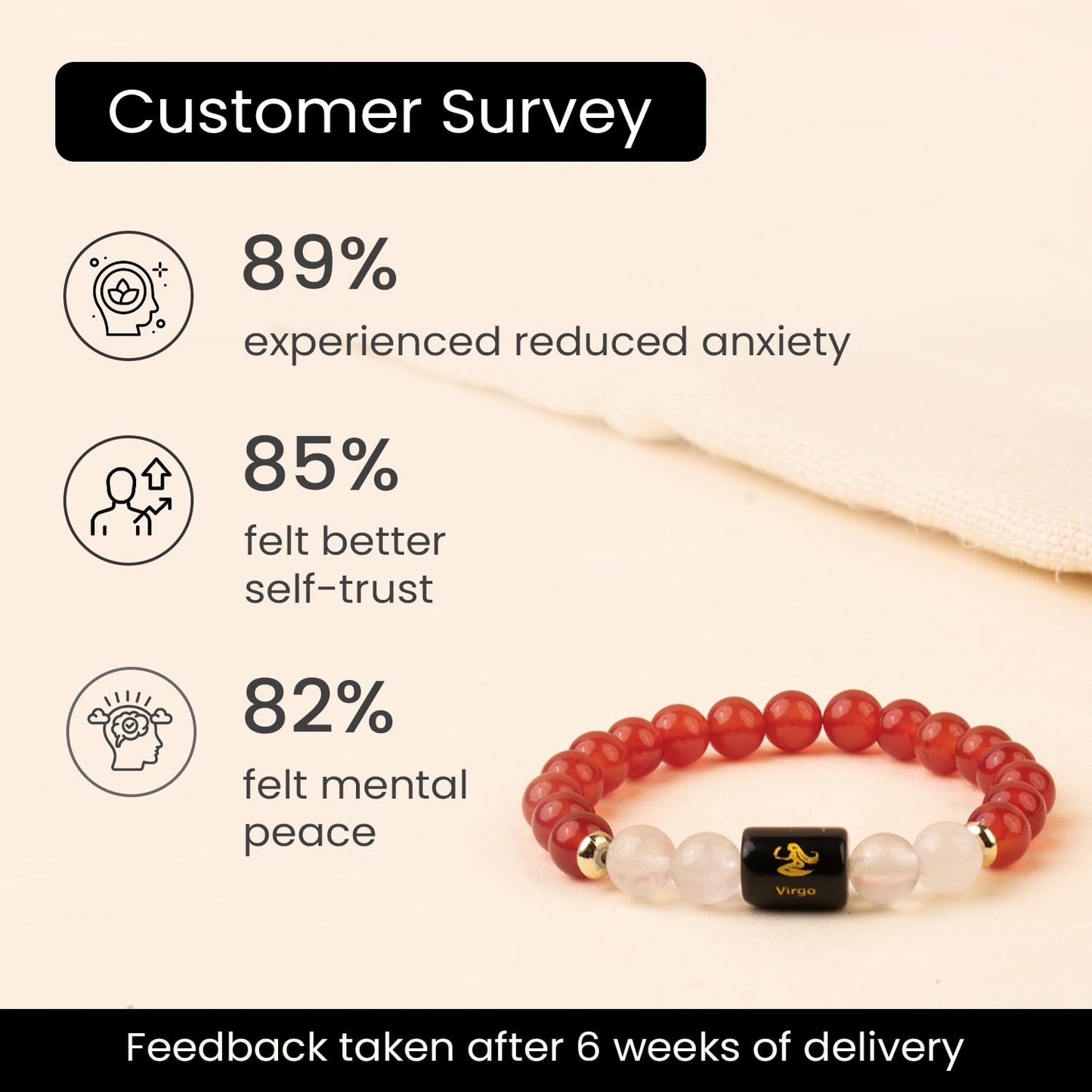 Astrotalk Zodiac Crystal Bracelet (Rashi) | Balances Energy & Enhances Positivity | Certified Healing Crystals with Certificate | Astrology Bracelet for Man & Woman | Gift for Man & Woman