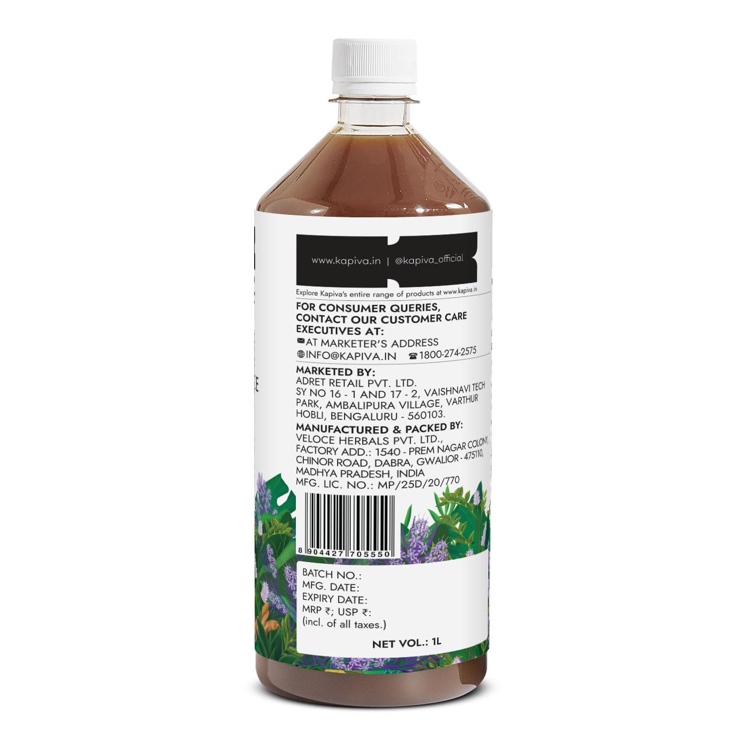 Kapiva Her Foods Shatavari Balance – 1L | Supports Hormonal Balance & Healthy Cycles | 100% Ayurvedic, Natural & Non-Hormonal Women’s Wellness Drink | Her Care Juice