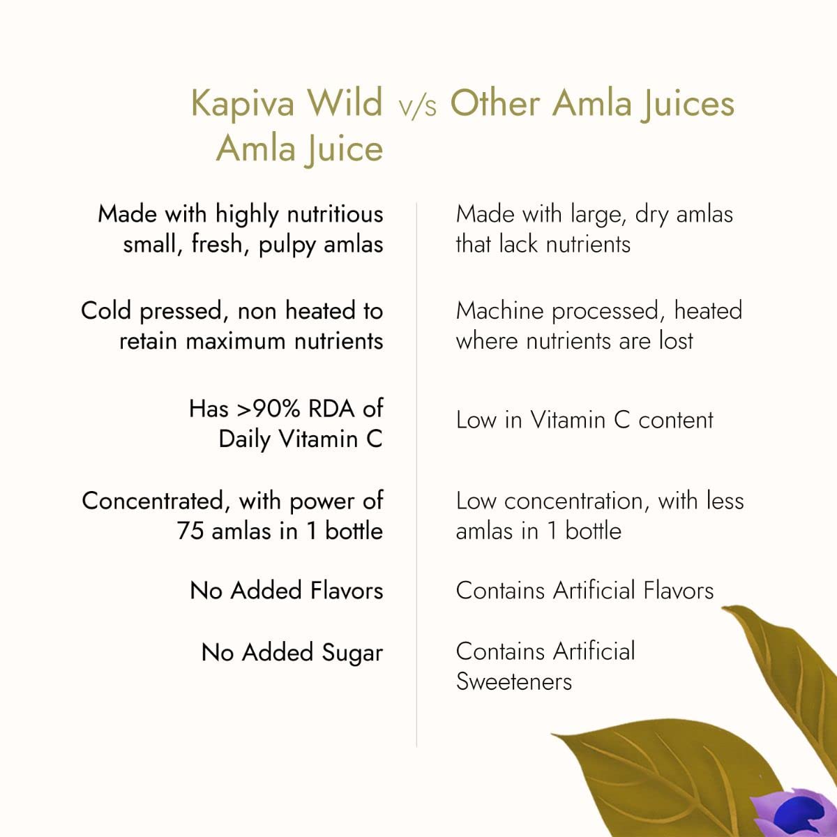 Kapiva Wild Amla Juice (1L) | Suitable for Healthy Hair & Skin | Natural Source of Vitamin C | Organic & Natural Juice Made with Cold Pressed Amla from Pratapgarh | No Added Sugar