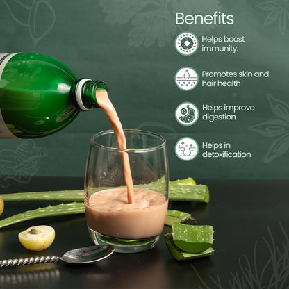 Krishna's Aloe Vera Amla Mix Juice - 1000 ml | A Perfect Mix for Healthy Skin