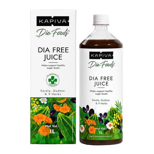 Kapiva Dia Free Juice, 1L | Clinically Tested | Amla, Karela, Jamun, Guduchi & 7 More