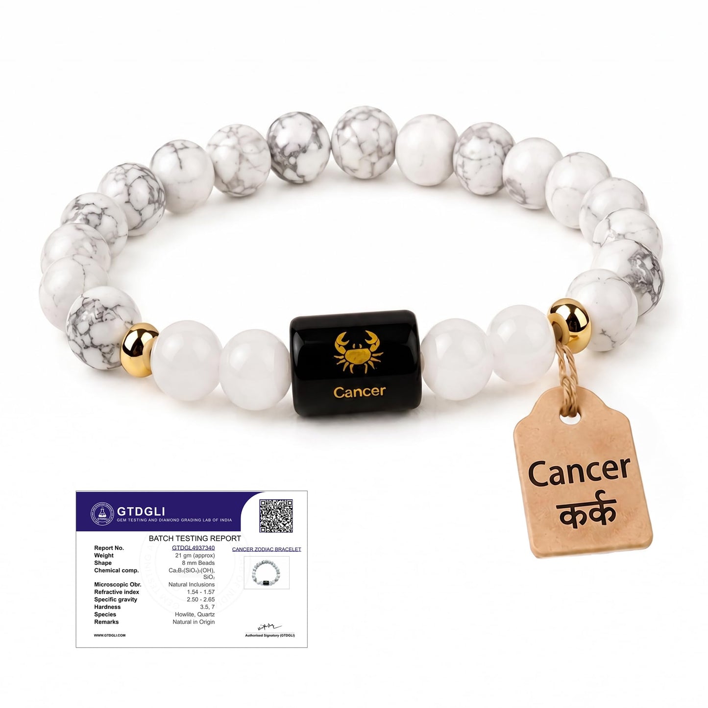 Astrotalk Zodiac Crystal Bracelet (Rashi) | Balances Energy & Enhances Positivity | Certified Healing Crystals with Certificate | Astrology Bracelet for Man & Woman | Gift for Man & Woman