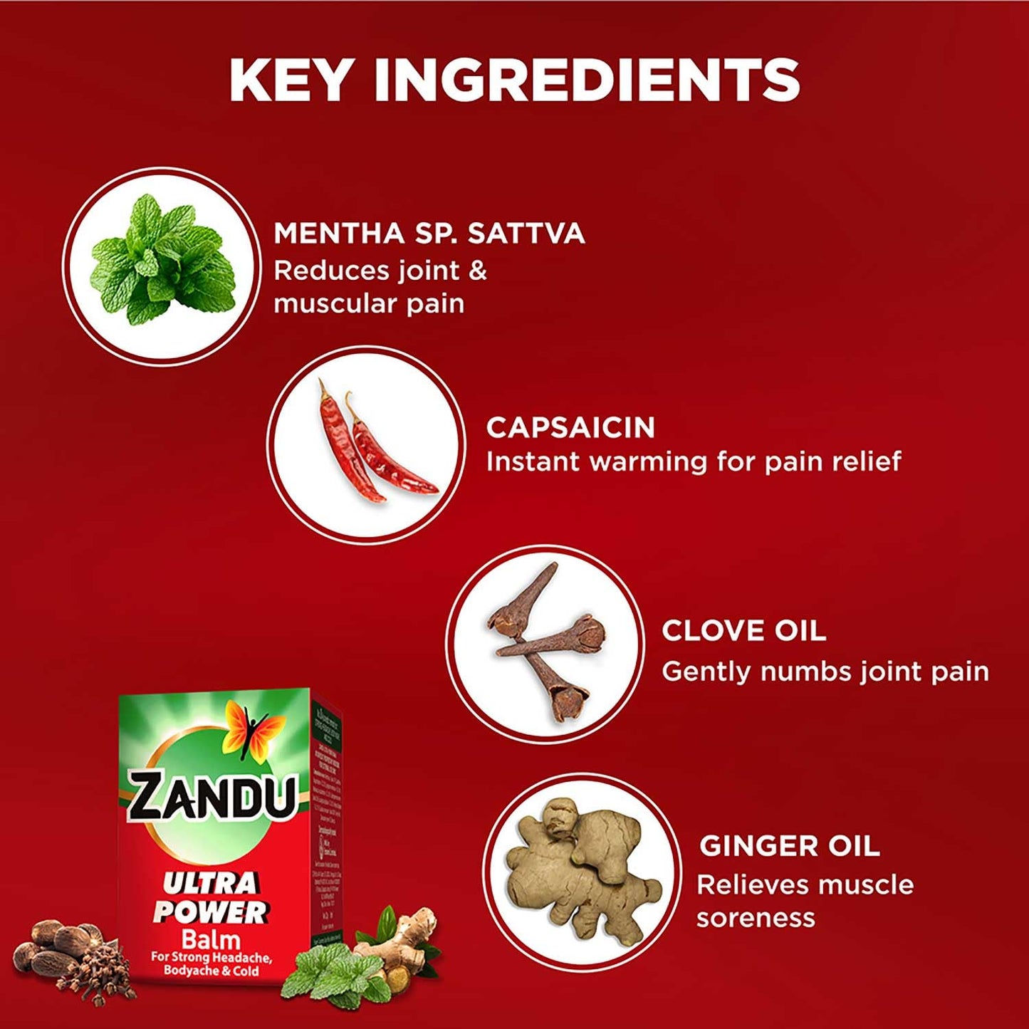 Zandu Balm Ultra Power - 8 ml