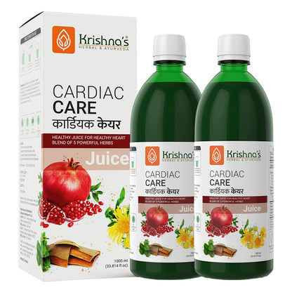 KRISHNA's HERBAL & AYURVEDA Cardiac Care Juice - 1000 Ml | Ayurvedic Heart Care Expert | Healthy Heart Cardiac Wellness | Enriched With Arjuna Chaal, Kutki, Amla, Anardana & Pushkar Mool