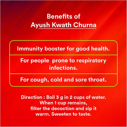 Baidyanath Ayush kwath Churna I Immunity Booster I Ayurvedic Respiratory I 100 gm (Pack of 2)