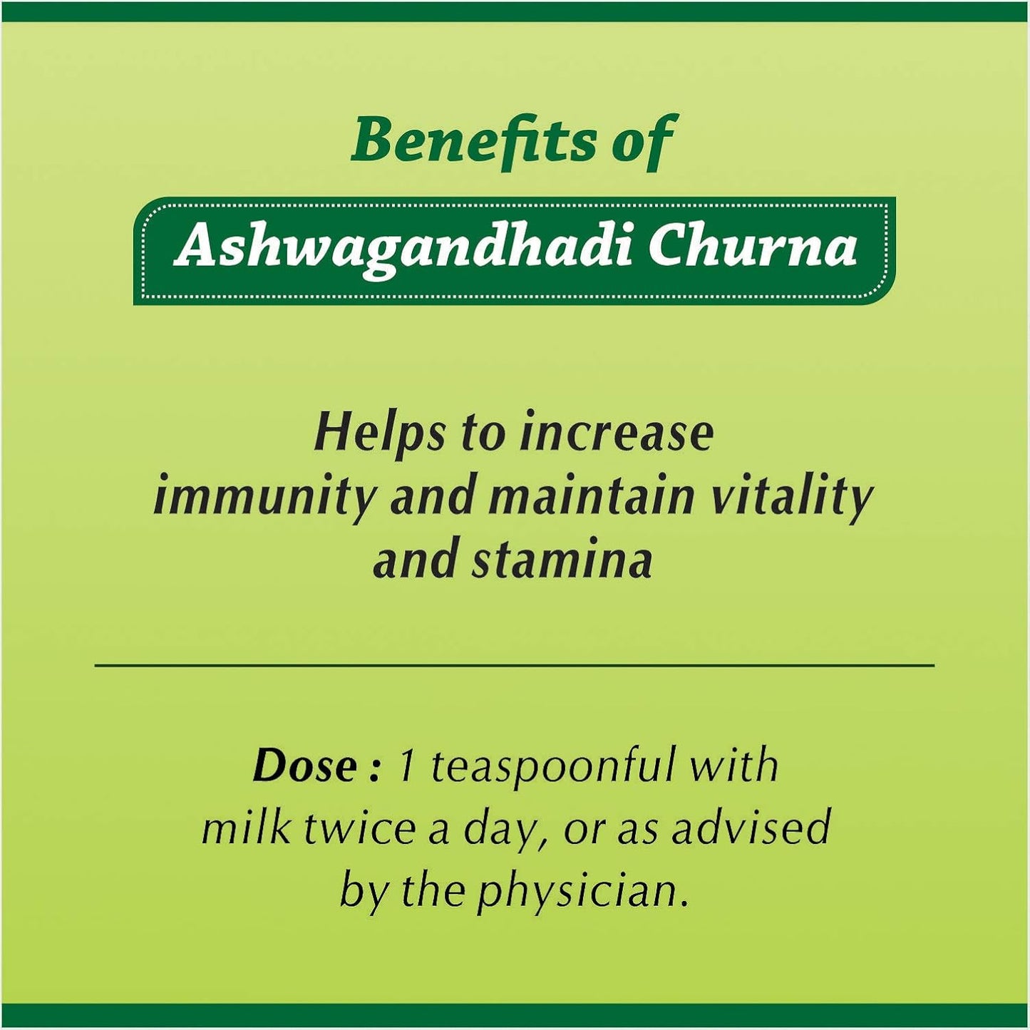 Baidyanath Ashwagandhadi Churna I Enhances Stamina I Ashwagandha for Stress Relief, 100 g (Pack of 2)