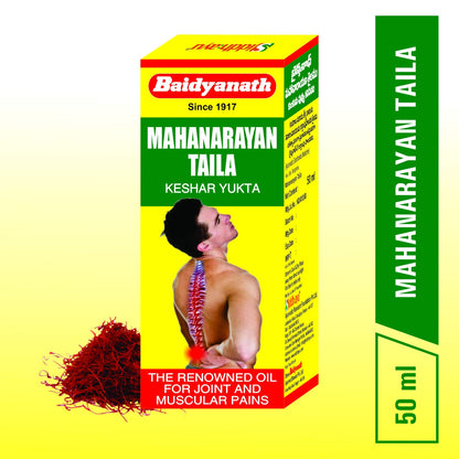 Baidyanath Mahanarayan Taila, Joint Pain Relief Oil, Natural, 50 ml, Pack of 2