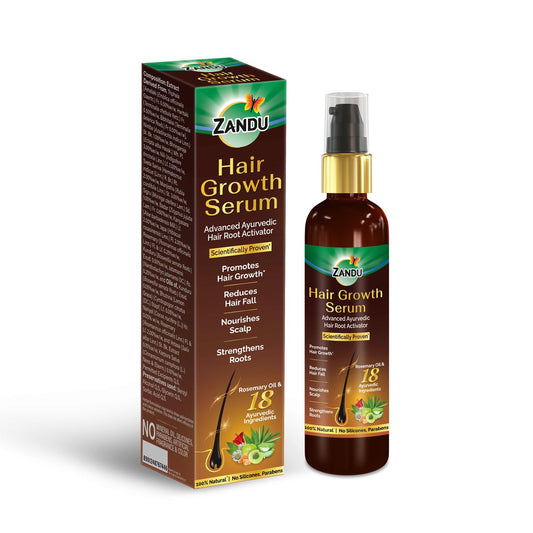 Zandu Hair Growth Serum (200ml): Clinically Proven to Promote Growth & Reduce Fall in 28 days |Strengthen |Reduce Dandruff | Control Frizz | Hair Shine| Ayurvedic Root Activator | For Men & Women