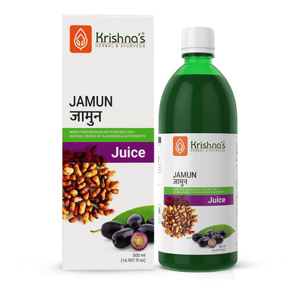 KRISHNA'S HERBAL & AYURVEDA Jamun Juice-500 Ml|(Pack Of 1)|Ayurvedic Way To Manage Blood Sugar|Good For Metabolic&Digestive Health