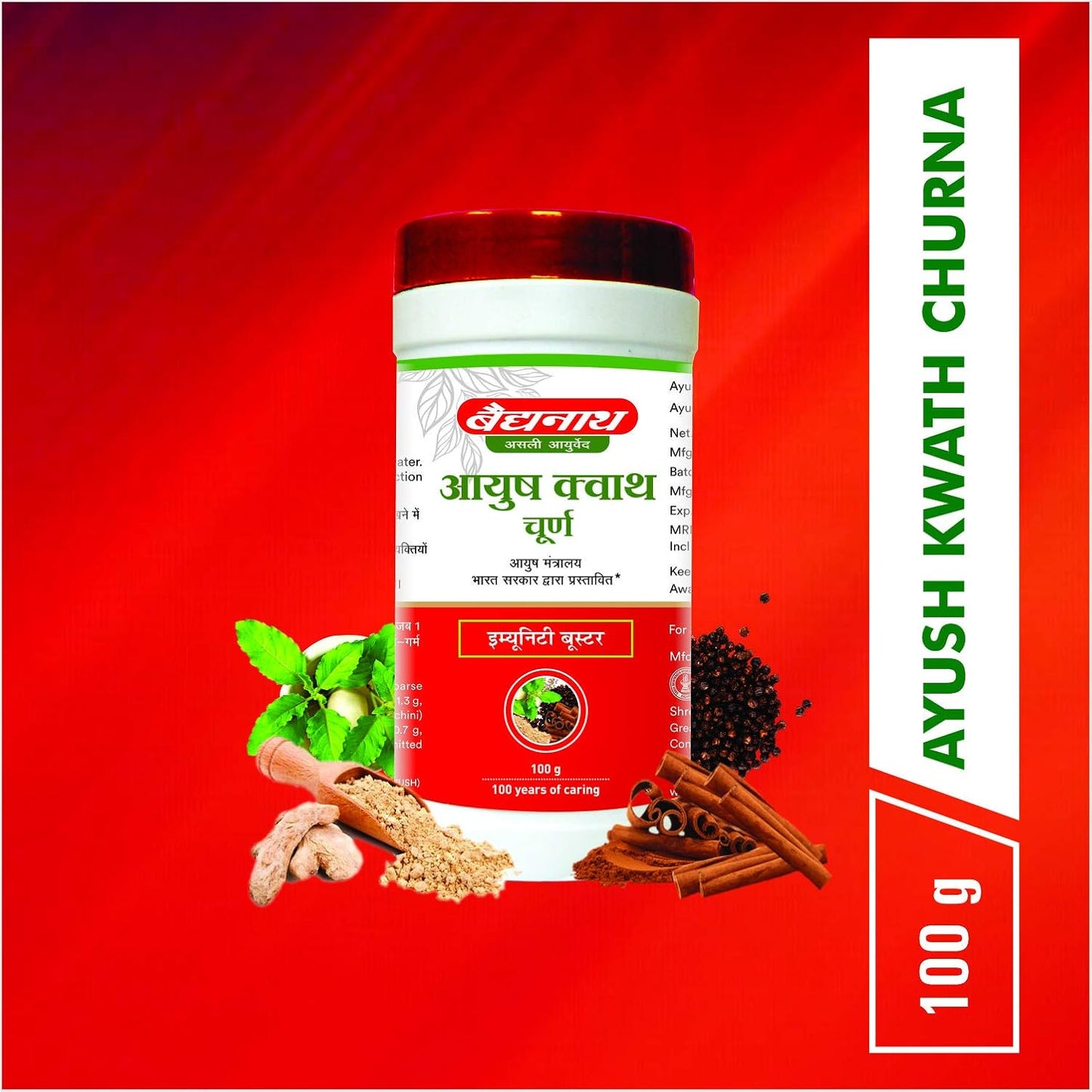 Baidyanath Ayush kwath Churna I Immunity Booster I Ayurvedic Respiratory I 100 gm (Pack of 2)