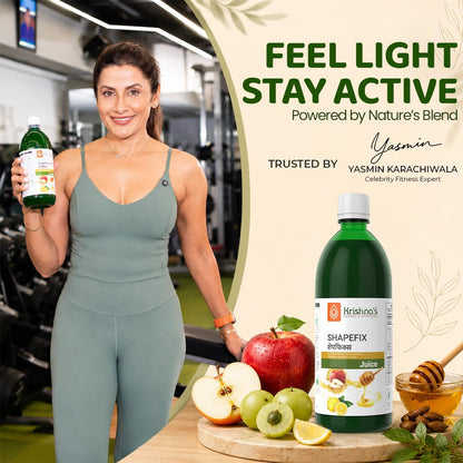 KRISHNA'S HERBAL & AYURVEDA Herbal Shapefix Juice With Natural Herbs, Helps In Weight Management, No Added Artificial Colors Or Flavours, Gluten Free - 1 Ltr (Pack Of 1)