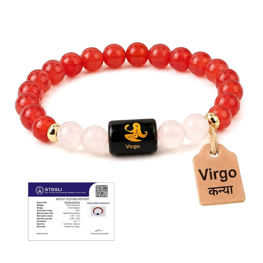 Astrotalk Zodiac Crystal Bracelet (Rashi) | Balances Energy & Enhances Positivity | Certified Healing Crystals with Certificate | Astrology Bracelet for Man & Woman | Gift for Man & Woman