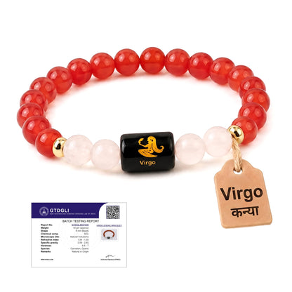 Astrotalk Zodiac Crystal Bracelet (Rashi) | Balances Energy & Enhances Positivity | Certified Healing Crystals with Certificate | Astrology Bracelet for Man & Woman | Gift for Man & Woman