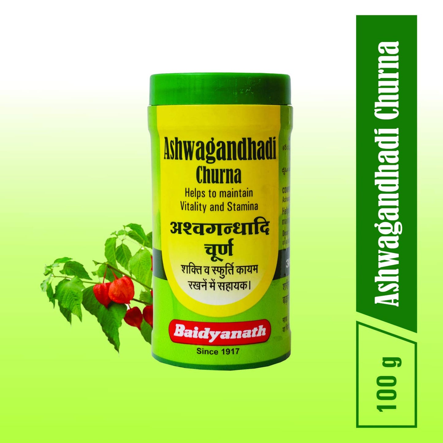 Baidyanath Ashwagandhadi Churna I Enhances Stamina I Ashwagandha for Stress Relief - 100 gms
