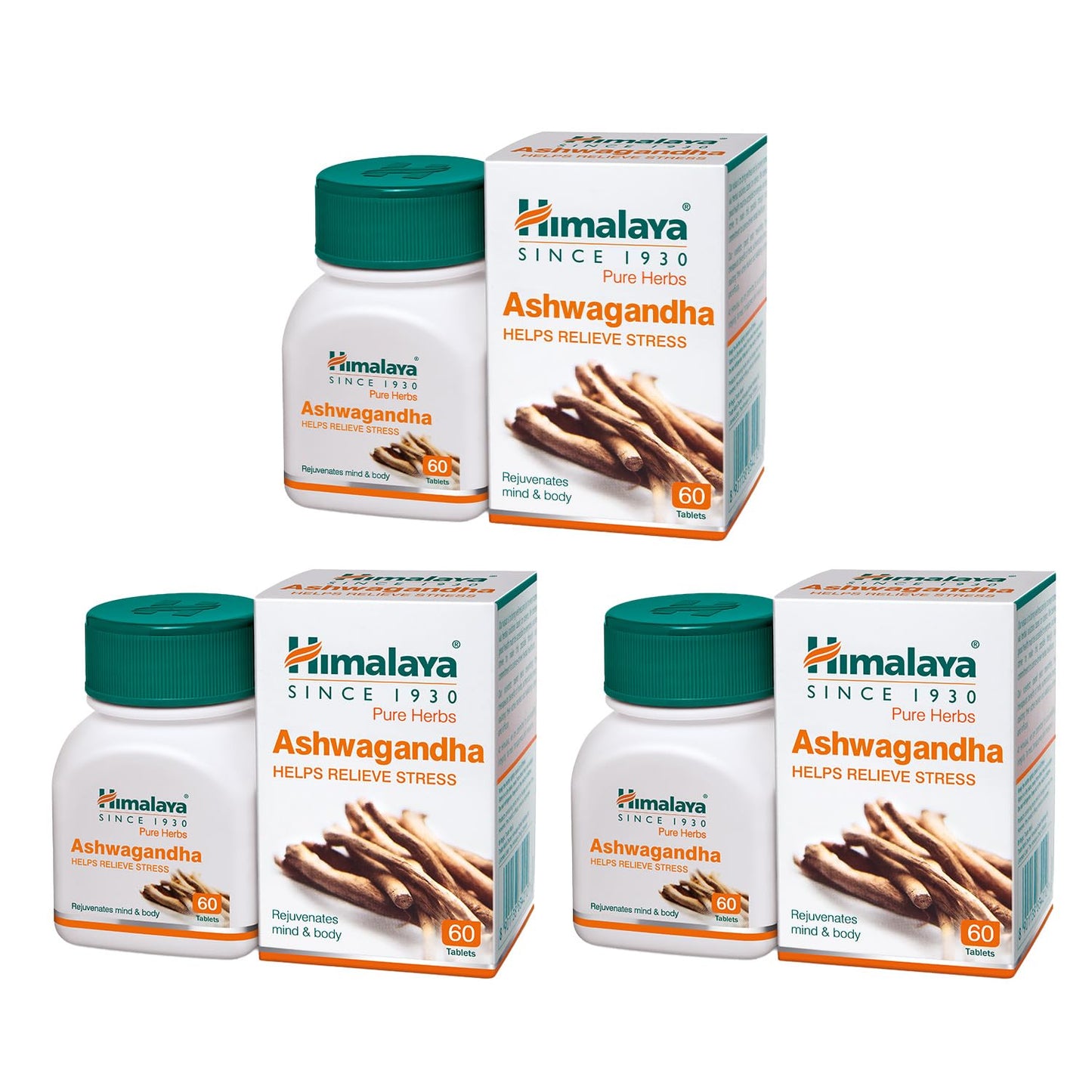 Himalaya Ashvagandha - General Wellness Tablets | Stress Relief | Rejuvenates Mind & Body |60 Tablets