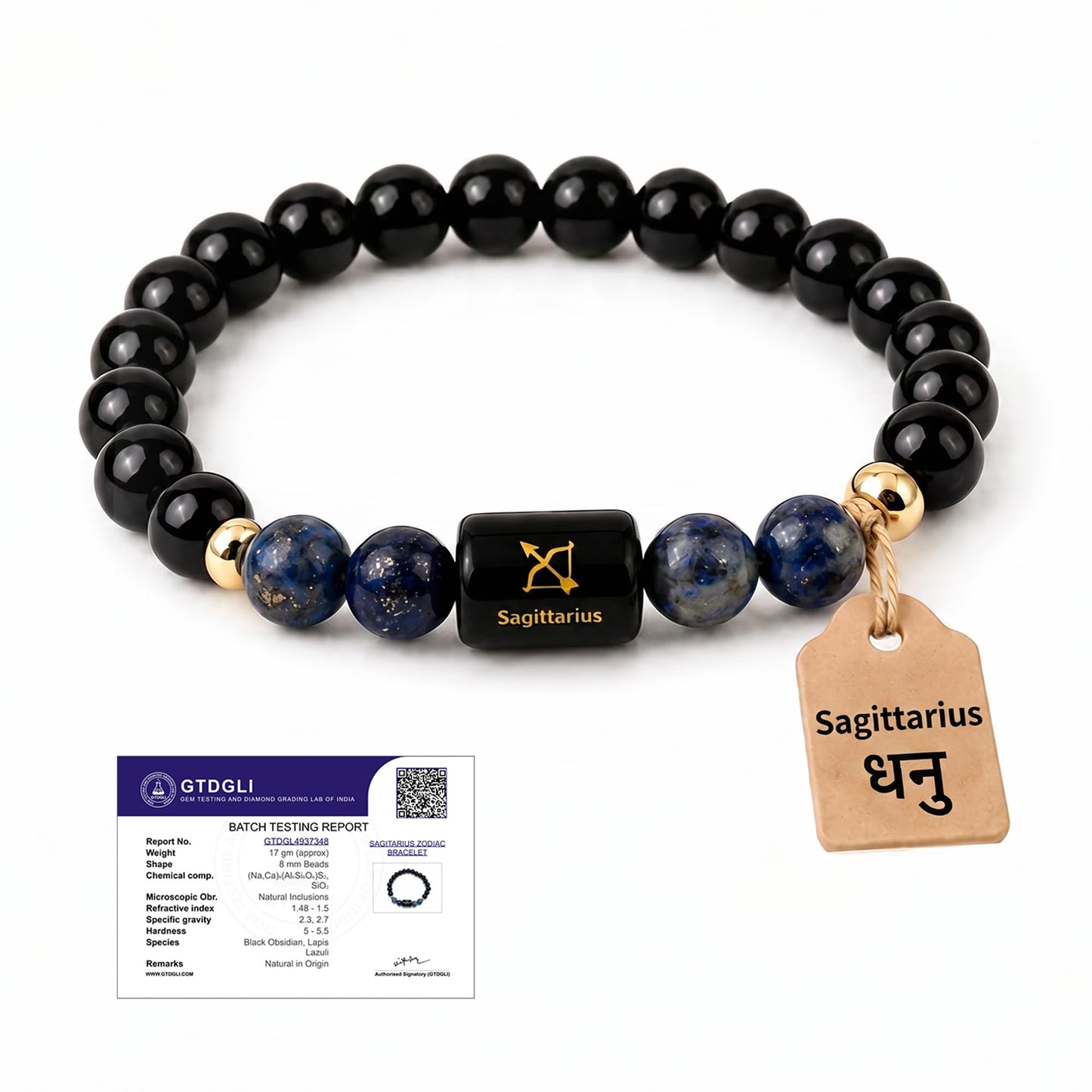 Astrotalk Zodiac Crystal Bracelet (Rashi) | Balances Energy & Enhances Positivity | Certified Healing Crystals with Certificate | Astrology Bracelet for Man & Woman | Gift for Man & Woman
