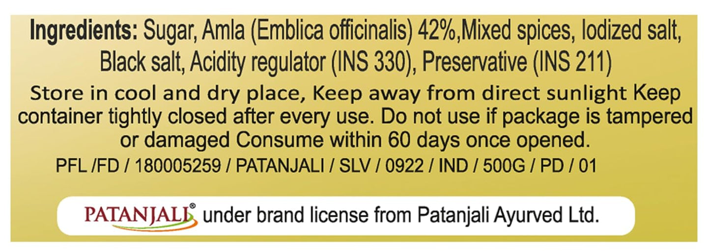 Patanjali Amla Chatpata Candy 500 gram