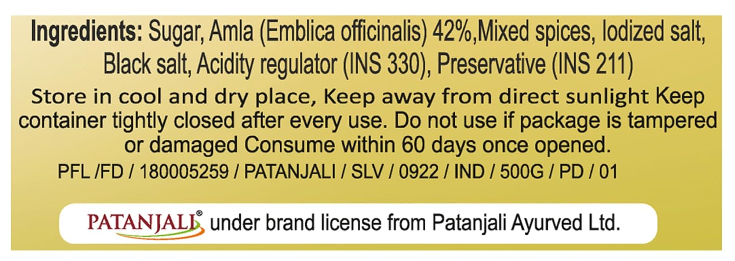 Patanjali Amla Chatpata Candy 500 gram