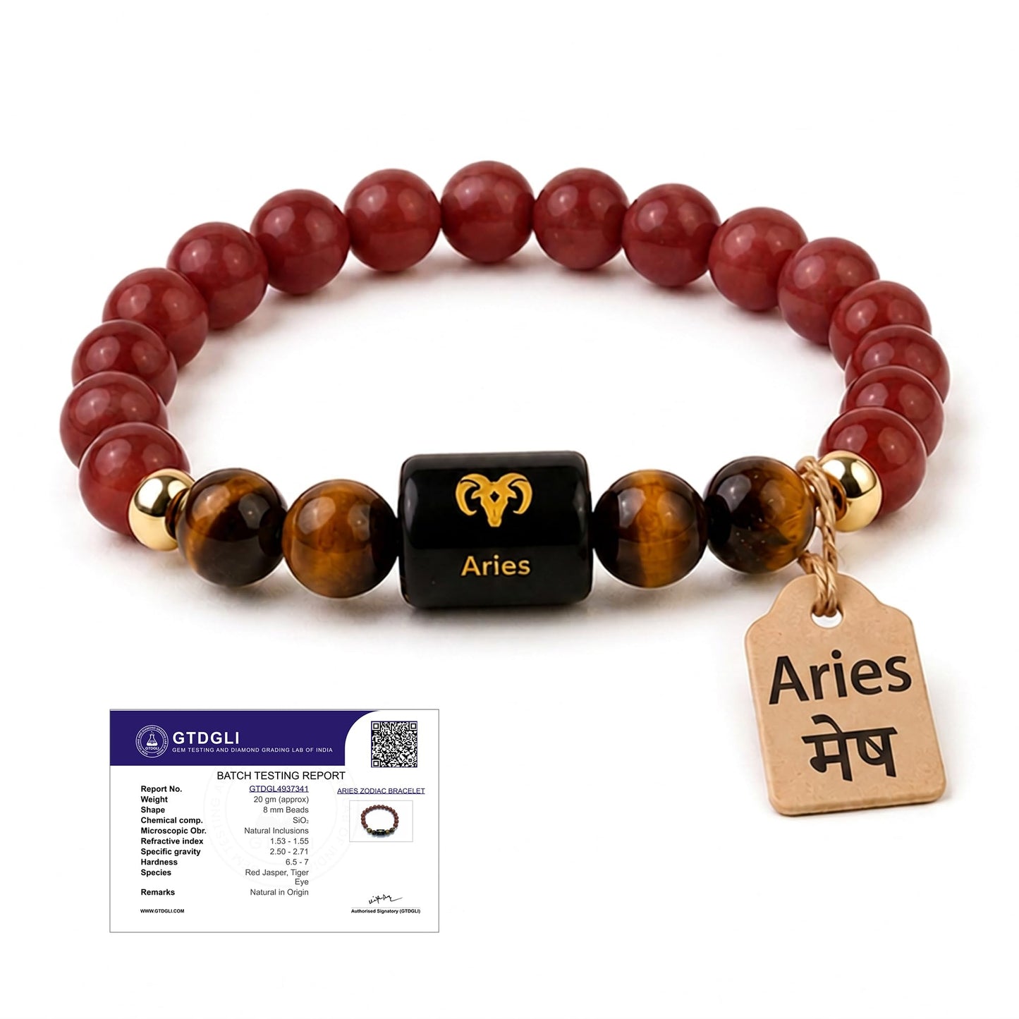 Astrotalk Zodiac Crystal Bracelet (Rashi) | Balances Energy & Enhances Positivity | Certified Healing Crystals with Certificate | Astrology Bracelet for Man & Woman | Gift for Man & Woman