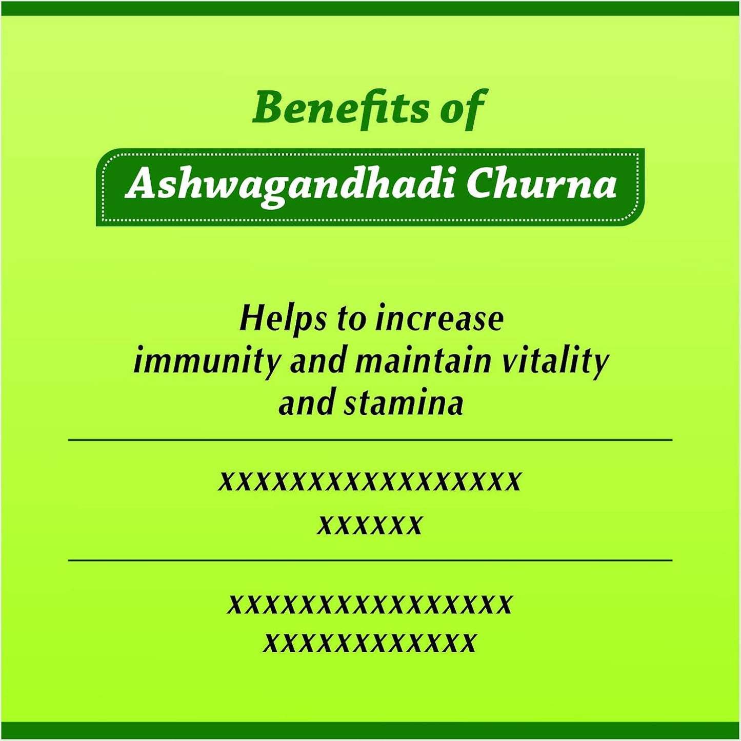 Baidyanath Ashwagandhadi Churna I Enhances Stamina I Ashwagandha for Stress Relief - 100 gms