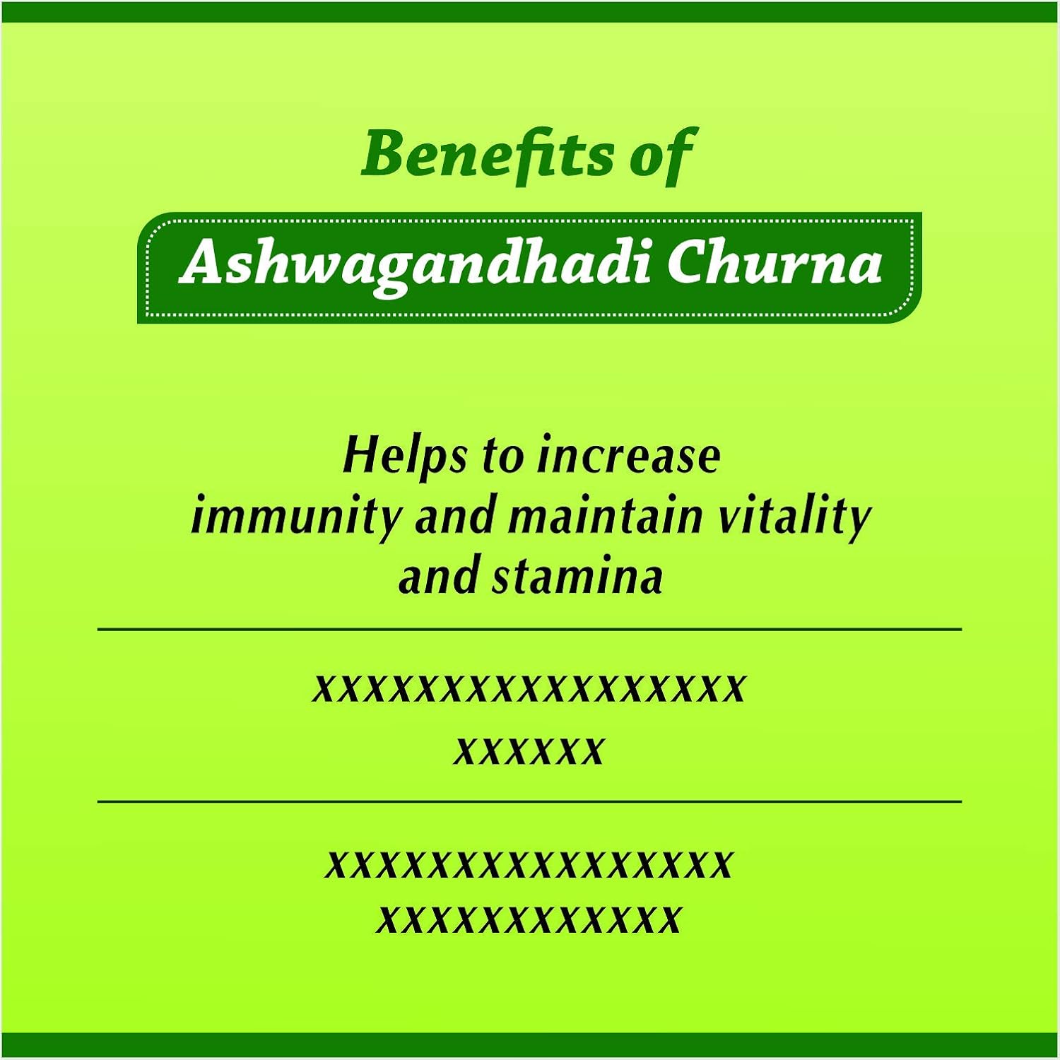 Baidyanath Ashwagandhadi Churna I Enhances Stamina I Ashwagandha for Stress Relief - 100 gms