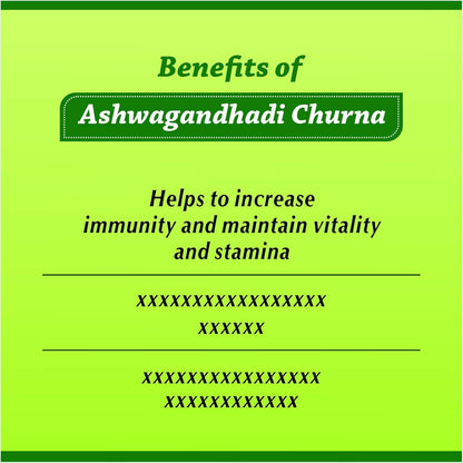 Baidyanath Ashwagandhadi Churna I Enhances Stamina I Ashwagandha for Stress Relief - 100 gms
