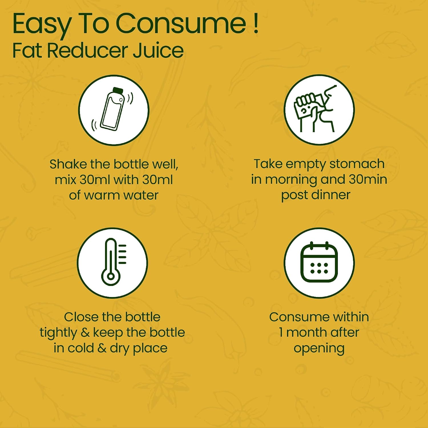 Krishna's Fat Reducer Juice - 500 ml | 12 Powerful herbs for Weight Management | Amla, Harad, Daru Haridra, Sunn Hemp | Aids Metabolism and Digestion