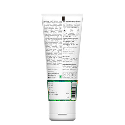 Kapiva Acne Control Tulsi Face Wash | Reduces Active Acne & Scars | For All Skin Types | 0% Parabens, Sulfates, Silicones