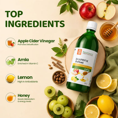 KRISHNA'S HERBAL & AYURVEDA Herbal Shapefix Juice With Natural Herbs, Helps In Weight Management, No Added Artificial Colors Or Flavours, Gluten Free - 1 Ltr (Pack Of 1)