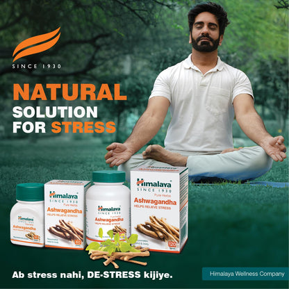 Himalaya Ashvagandha - General Wellness Tablets | Stress Relief | Rejuvenates Mind & Body |60 Tablets