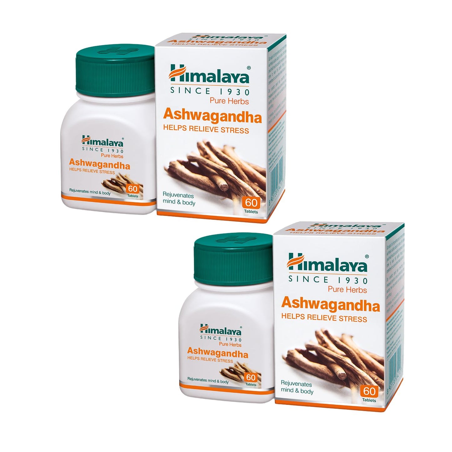 Himalaya Ashvagandha - General Wellness Tablets | Stress Relief | Rejuvenates Mind & Body |60 Tablets