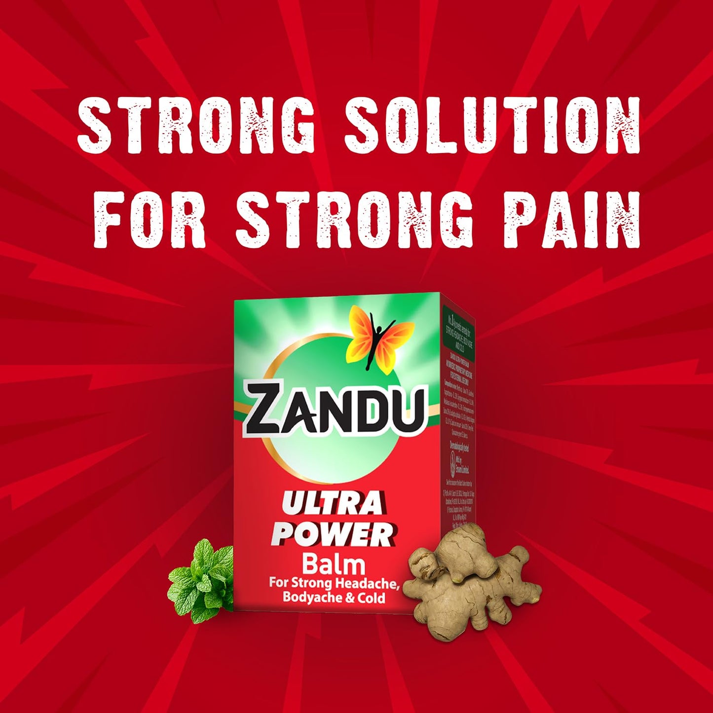 Zandu Ultra Power Balm | For Pain Relief from Strong Headache, Bodyaches & Cold | Bone, Joint & Muscle Care | 50 ML