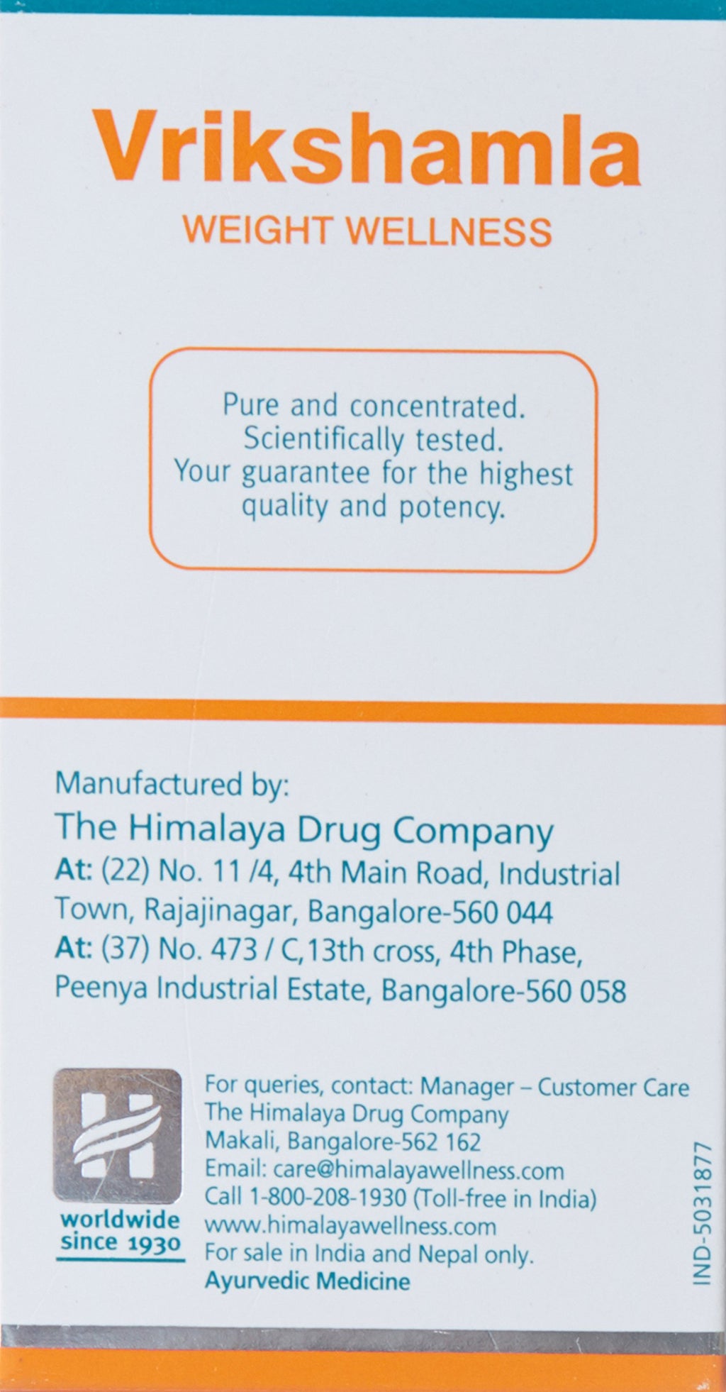 Himalaya Wellness Pure Herbs Vrikshamla Weight Wellness | Manages weight |-Pack of 60 Tablets