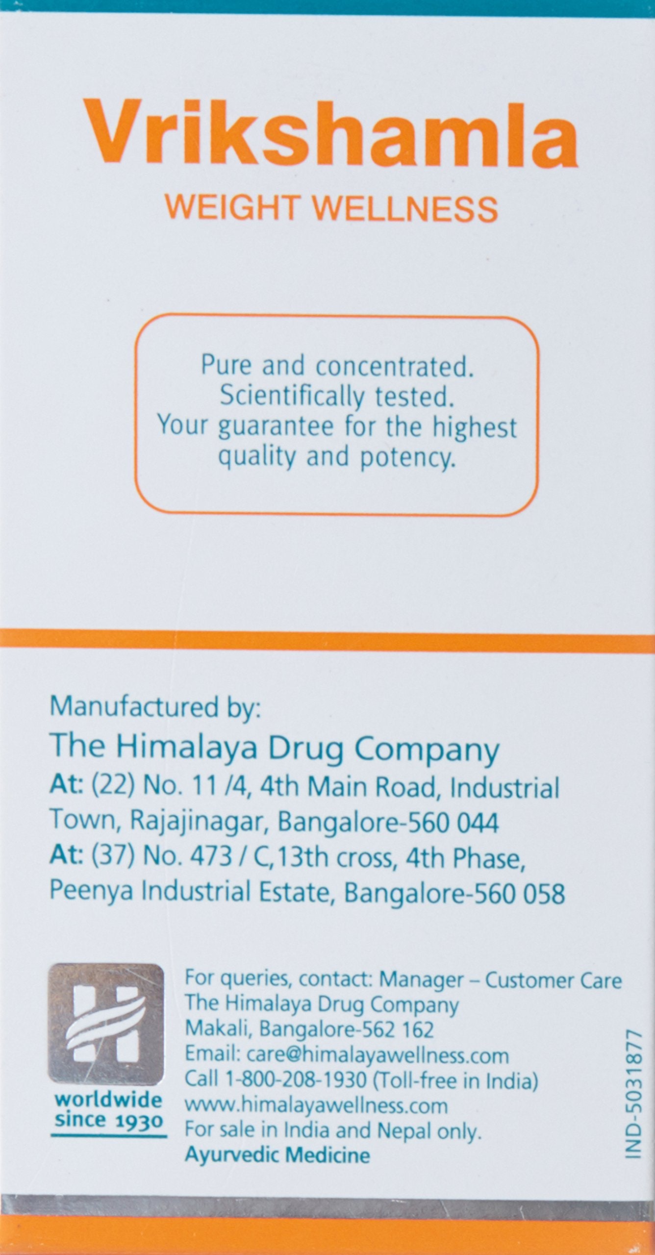 Himalaya Wellness Pure Herbs Vrikshamla Weight Wellness | Manages weight |-Pack of 60 Tablets