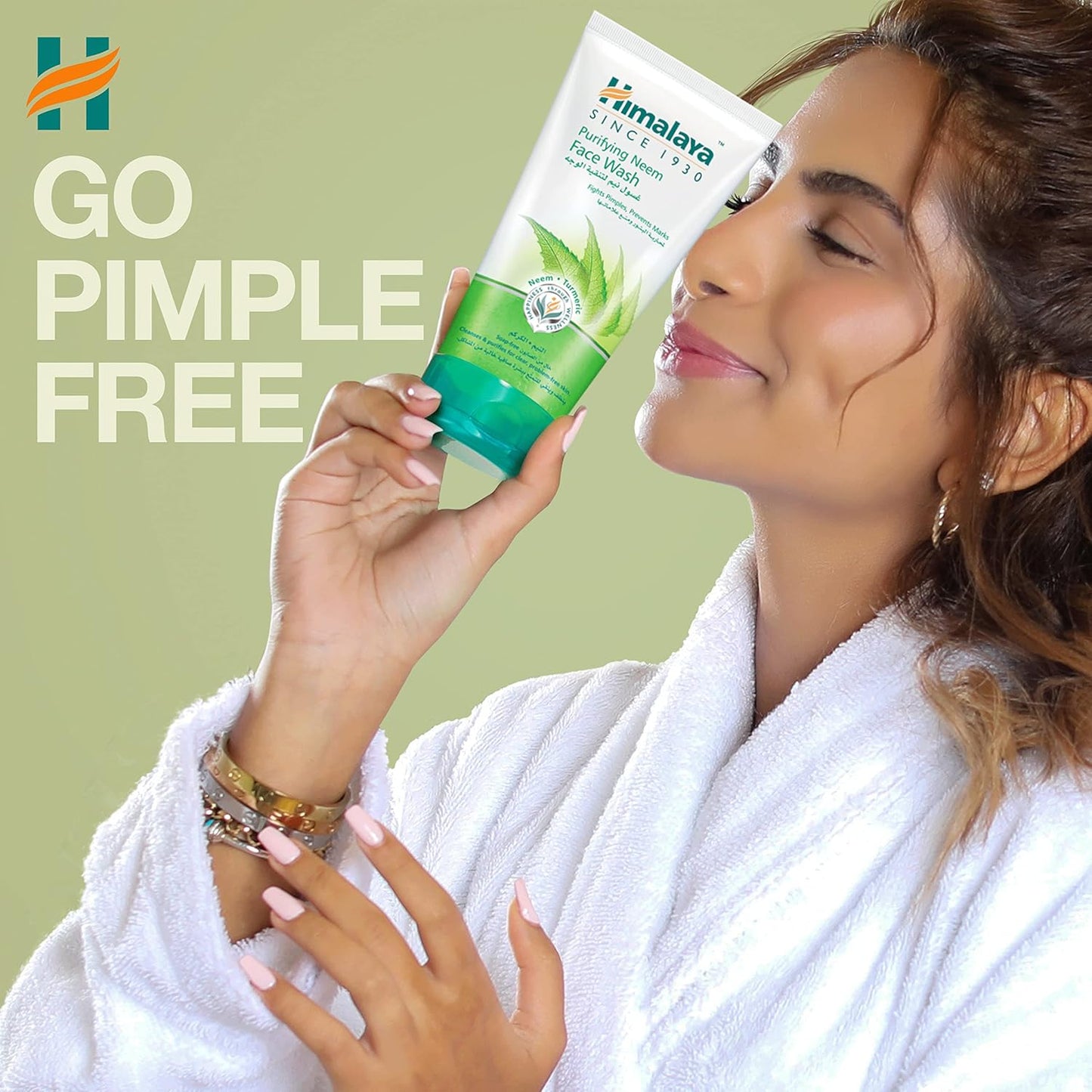 Himalaya Herbals Purifying Neem Face Wash Gel | Natural Moisturising Facial Cleanser with Goodness of Neem and Turmeric |Soap-Free Herbal Formulation -150ml