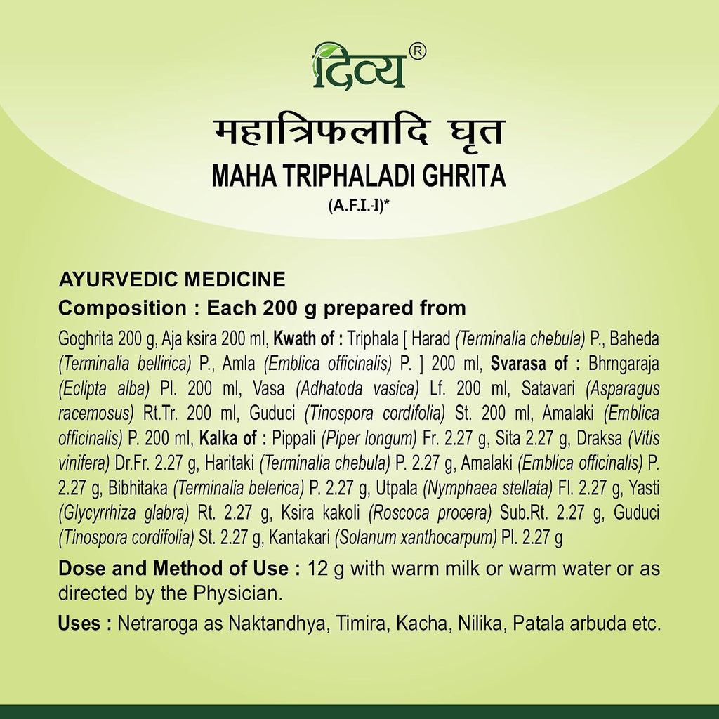 Patanjali Mahatriphaladi Ghrit for Headaches and Eyesight