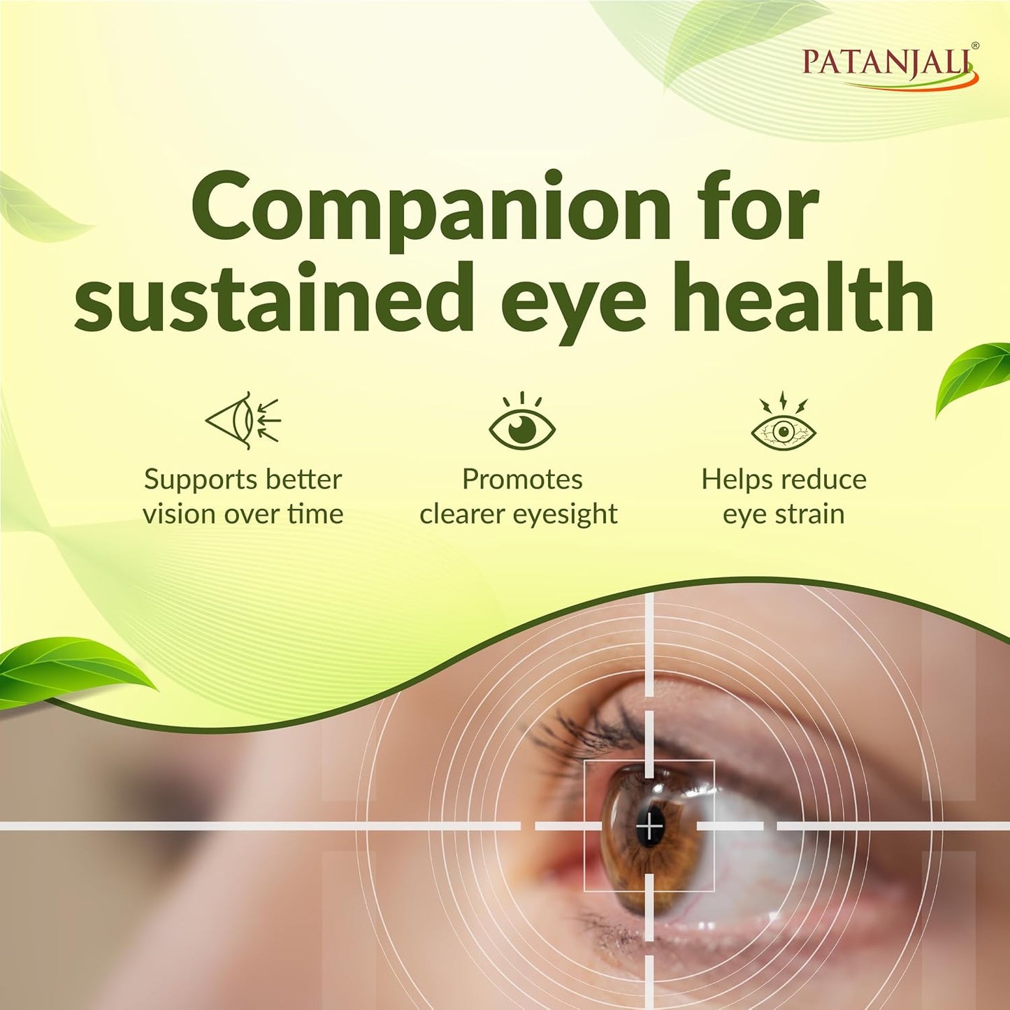 Patanjali Divya Eyegrit Gold 20, Tablets Ayurvedic Supplement for Eye Health Vision Support and Eye Care (Pack of 1)