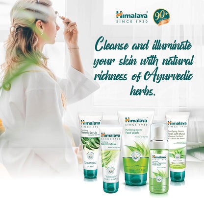 Himalaya Herbals Purifying Neem Face Wash Gel | Natural Moisturising Facial Cleanser with Goodness of Neem and Turmeric |Soap-Free Herbal Formulation -150ml