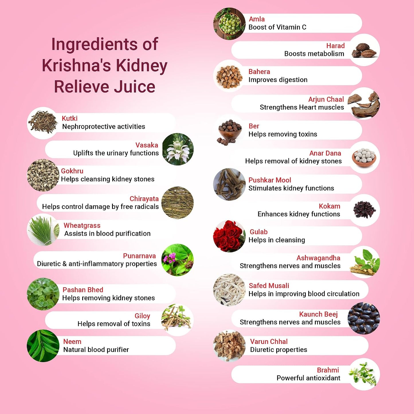KRISHNA'S HERBAL & AYURVEDA Kidney Re-Live Juice-1000 Ml|For Healthy Kidneys|Enriched With 23 Herbs Like Pashanbhed,Kaunch Beej,Arjun Chaal|Natural Blood Purifier|With Vitamin C|Sugar Free Juice