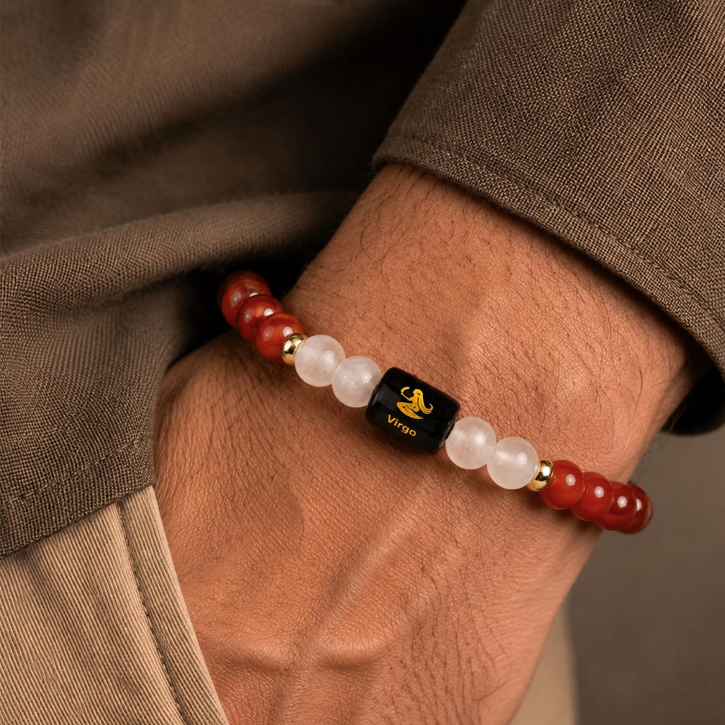 Astrotalk Zodiac Crystal Bracelet (Rashi) | Balances Energy & Enhances Positivity | Certified Healing Crystals with Certificate | Astrology Bracelet for Man & Woman | Gift for Man & Woman
