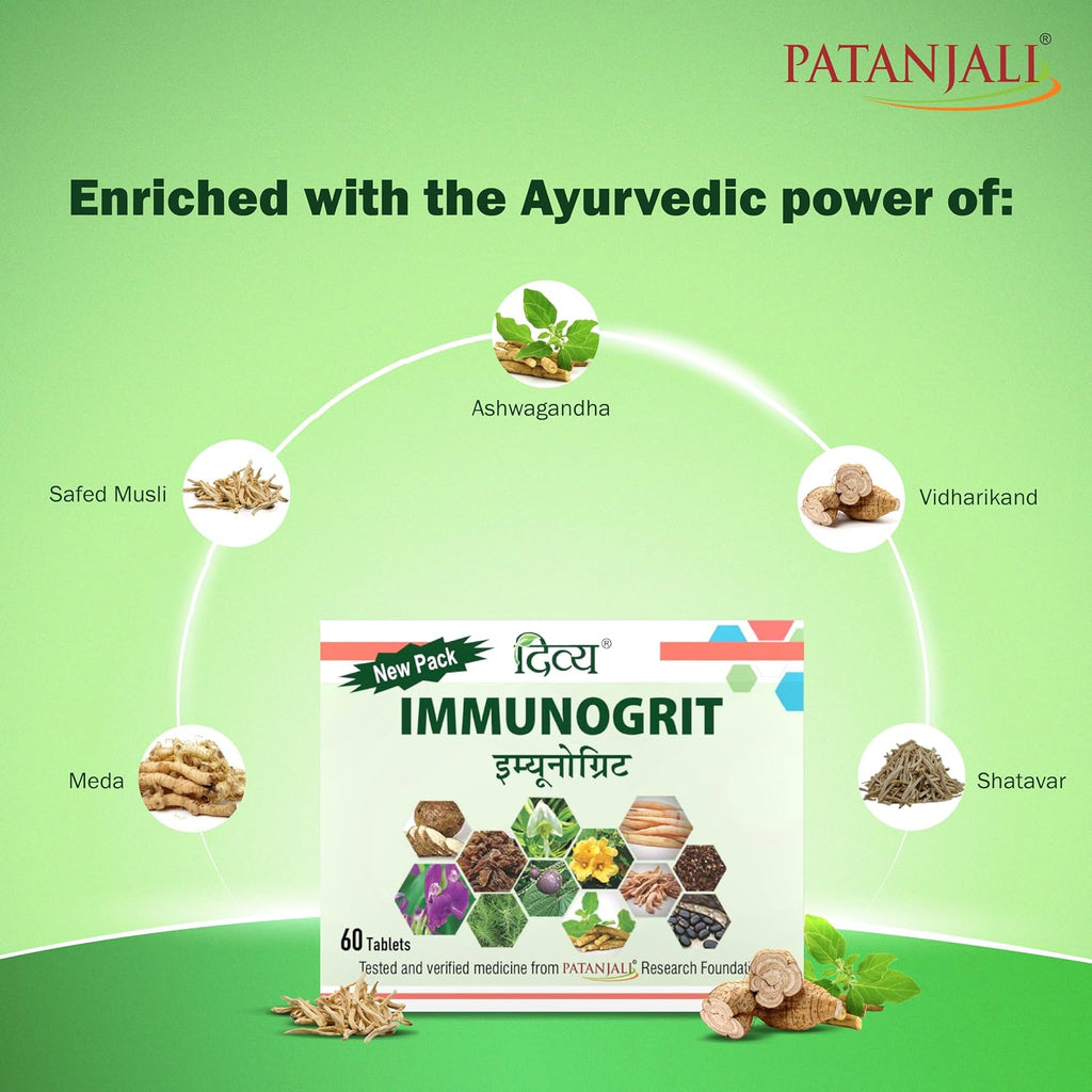 Patanjali Divya Immunogrit Tablet(Pack Of 60 Tab)