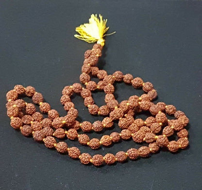 6MM Rudraksh Mala Rosary BEAD HINDU MEDITATION 108+1 BEADS