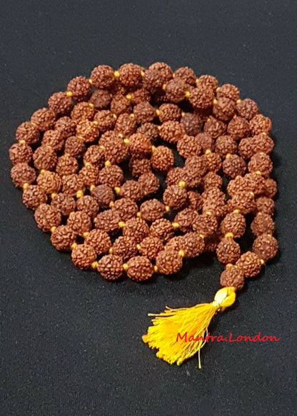6MM Rudraksh Mala Rosary BEAD HINDU MEDITATION 108+1 BEADS
