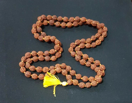 6MM Rudraksh Mala Rosary BEAD HINDU MEDITATION 108+1 BEADS