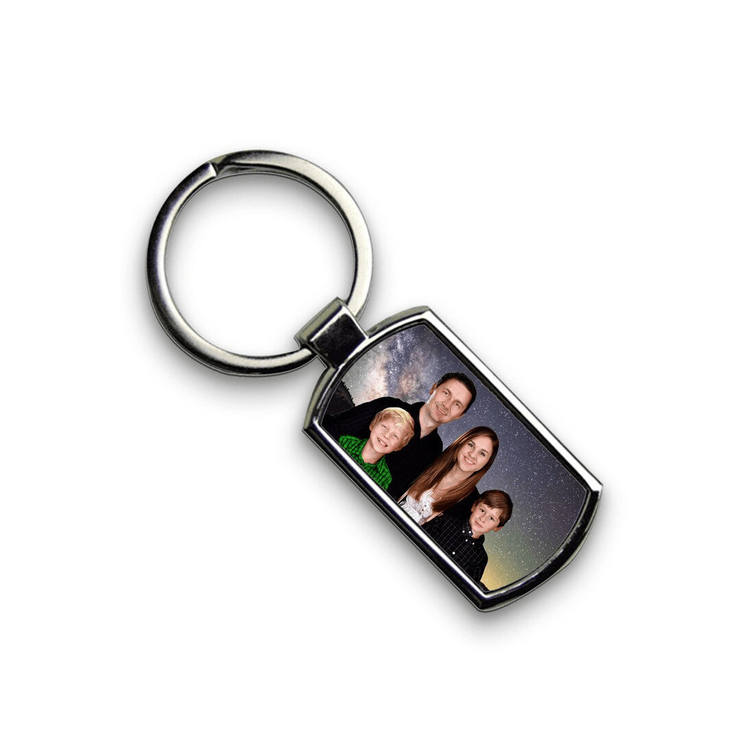 Personalised Keyring Keychain Key Tags Gift Idea Custom Your Photo Text