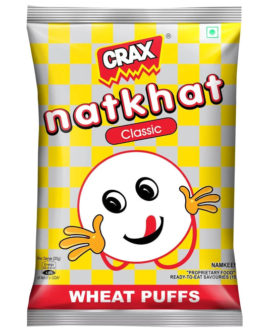 Natkhat Corn Puffs Classic Snacks Light & Tasty 12 Pcs. (Free Ship)