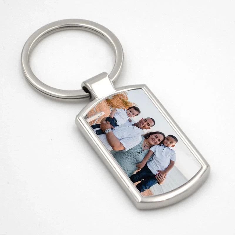 Personalised Keyring Keychain Key Tags Gift Idea Custom Your Photo Text